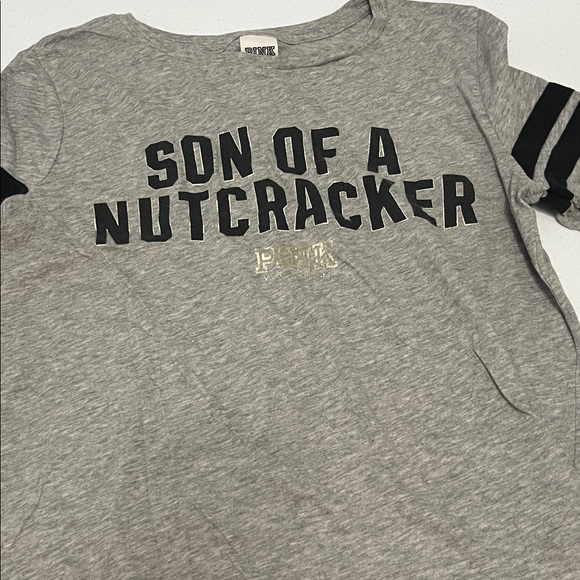 Victoria's Secret Tops - Victoria's Secret Gray Tee with 5/25 Black Text